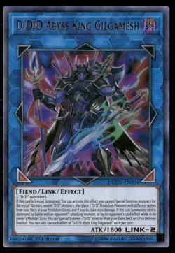 D/D/D Abyss King Gilgamesh DUOV-EN004 Ultra Rare Yu-Gi-Oh 1st Edition Near Mint - Image 1
