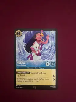Disney Lorcana Moana Curious Explorer 155/204 Legendary Card Storyborn Hero - Image 1