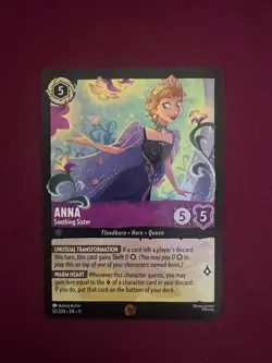 Disney Lorcana Anna Soothing Sister 50/204 Legendary Hero Queen Card - Image 1