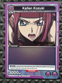 Union Arena Kallen Kozuki (101) UE04BT CODE GEASS Release Event Card (UE04BT_RE) - Image 1
