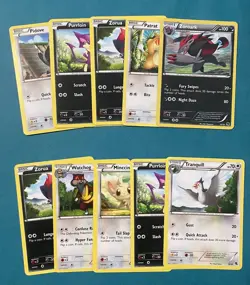 Pokemon TCG: BW Trainer Kit: Excadrill & Zoroark Set Lot, English, LP (10 Cards) - Image 1