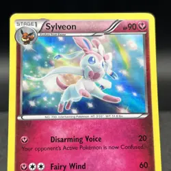 Sylveon 30/30 Holo Common XY Trainer Kit Sylveon & Noivern Pokemon Card - Image 5