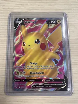 Pokemon TCG Vivid Voltage Pikachu v 170/185 Full Art Ultra Rare Card - Image 3