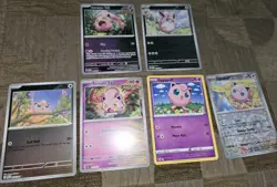 6 Jigglypuff, Wigglytuff & Scream tail Pokemon Cards. 4 Reverse Holos NM - Image 1