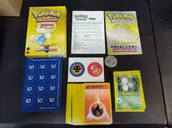 Pokemon Neo Genesis Hotfoot Theme Deck - Box, Complete Cards, Manuals, and Coin - Image 1