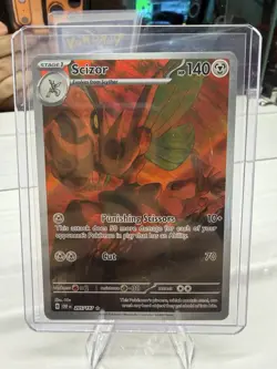 Scizor Pokemon TCG Sv03: Obsidian Flames Holo Illustration Rare Card 205/197 NM - Image 1