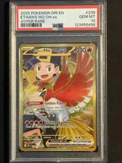 PSA 10 Ethan's Ho-Oh ex #239/182 SV10: Destined Rivals Hyper Rare Pokemon Card - Image 1