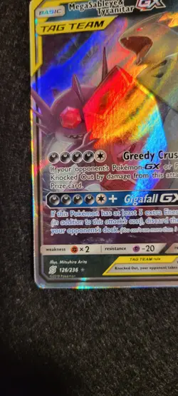MegaSableye & Tyranitar GX 126/236 Unified Minds Ultra Rare Pokemon Tag Team #2 - Image 5