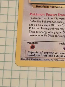 Ditto Fossil Non-Holo 18/62 Card NM Pokemon Card - Image 2