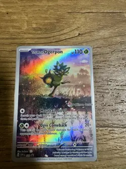 Pokemon TCG Card Teal Mask Ogerpon SVP 123 Pokemon Center Stamped Promo - NM- - Image 1