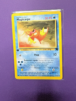 POKEMON MAGICARPE FRENCH 1ST EDITION CARD 47/82 TEAM ROCKET ORIGINAL OWNER - Image 1
