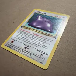Pokemon Metamorph 1st Edition Fossil Set Rare French Card 50 HP 18/62 - NM - Image 3