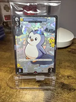 Vibes TCG Birb & Pengu Promo Card - Pengu Arctic Foil 10/25 - Pudgy Penguins - Image 1