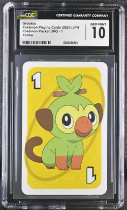 CGC 10 Grookey 1 Yellow 2021 Pokemon Pocket Uno - Image 1