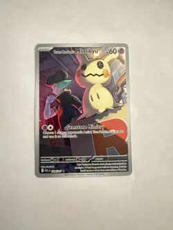 Pokemon Team Rocket's Mimikyu Full Art Holo Rare Card 238/217 HP60 ASC Set - Image 1