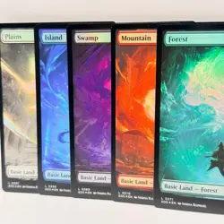 Set of 5x MTG Secrets of Strixhaven Foil Basic Land Set 5 Cards WUBRG - Image 1