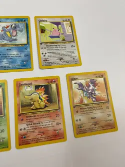 1st Edition Pokemon Neo Genesis Lot Clefairy Totodile Sunkern Gligar Cyndaquil - Image 3