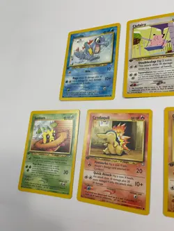 1st Edition Pokemon Neo Genesis Lot Clefairy Totodile Sunkern Gligar Cyndaquil - Image 5