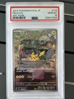 2023 Pokemon SV2a Pikachu Art Rare Card 173/165 PSA 10 Gem Mint - Image 1