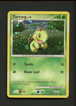 Turtwig DP01 Heavily Played Holo Black Star Promo Pokemon Card - Image 1