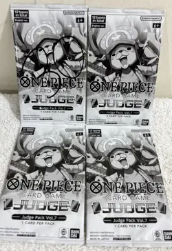 4 lot of One Piece Card Game TCG Promo Judge Pack Vol. 7 *Sealed English Version - Image 1