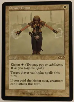 MTG English Magic Card Light Play ORIM'S CHANT from Planeshift - Image 1