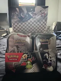 Pokemon TCG Black Bolt And White Flare Unova Mini Tin Set of 8 with Display Box! - Image 1