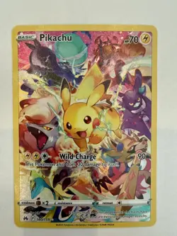 Pokemon Pikachu 160/159 Crown Zenith Secret Rare Full Art Holo Card Mint! Video - Image 1