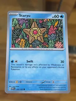Staryu 120/165 Common 151 Pokemon Card - Image 1