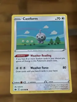 Castform 121/198 Common Chilling Reign Pokemon Card - Image 1