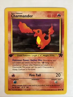 Charmander 50/82 Team Rocket 1st Edition Non-Holo Pokemon Card WOTC Vintage - Image 1