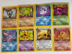 Pokemon Team Rocket 1st Edition Lot 8 Cards Dark Vaporeon Muk Flareon Machoke - Image 1