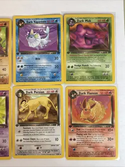 Pokemon Team Rocket 1st Edition Lot 8 Cards Dark Vaporeon Muk Flareon Machoke - Image 2