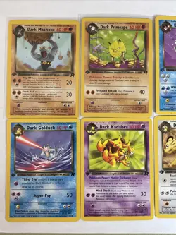 Pokemon Team Rocket 1st Edition Lot 8 Cards Dark Vaporeon Muk Flareon Machoke - Image 3