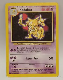 Kadabra 32/102 Base Set Unlimited MP Pokemon TCG Card - Image 1