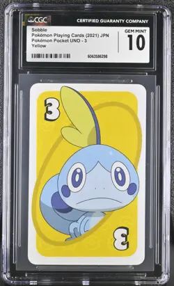 CGC 10 Sobble 3 Yellow 2021 Pokemon Pocket Uno - Image 1