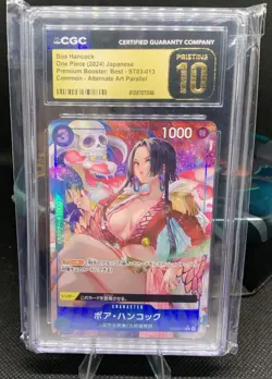 2024 ONE PIECE JPN PREMIUM BOOSTER ALT ART #ST03-013 BOA HANCOCK CGC 10 GEM MINT - Image 1