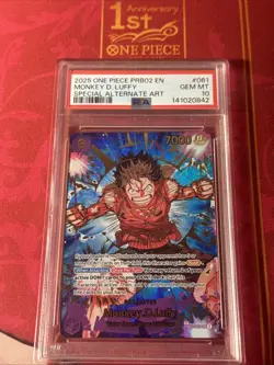 PSA 10 - ONE PIECE PRB02 EN - MONKEY D. LUFFY #061 - SPECIAL ALTERNATE ART - Image 1