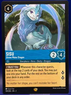 Disney Lorcana Sisu Divine Water Dragon 159/204 Legendary Rise of the Floodborn - Image 1