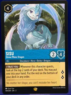 Disney Lorcana Sisu Divine Water Dragon 159/204 Legendary Rise of the Floodborn - Image 3