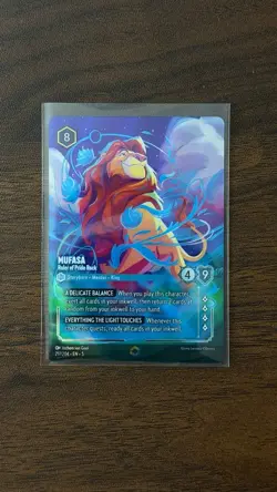 Mufasa Ruler of Pride Rock Enchanted 217/204 NM Shimmering Skies Disney Lorcana - Image 1