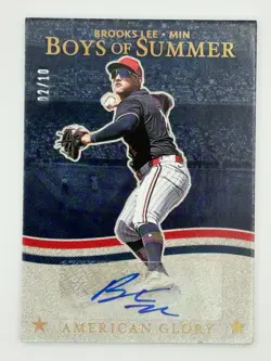 2025 Boys of Summer Brooks Lee Holo Gold American Glory Signatures /10 #AGS-BL - Image 1