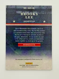 2025 Boys of Summer Brooks Lee Holo Gold American Glory Signatures /10 #AGS-BL - Image 2