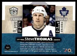 1999-00 PACIFIC DYNAGON ICE STEVE THOMAS Rookie /99 New York Islanders #191 - Image 2