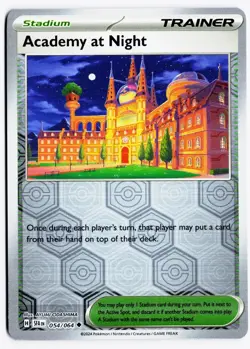 Academy at Night (Reverse Holo-Foil) - Pokemon Card - Shrouded Fable #054/064 - Image 1