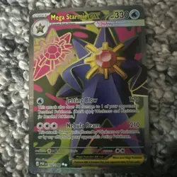 Mega Starmie EX 102/088 Holo Pokemon TCG 330 HP Stage 1 Water Card - Image 1