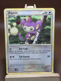 Pokemon TCG Card Aipom 43/95 HGSS Unleashed MP - Image 1