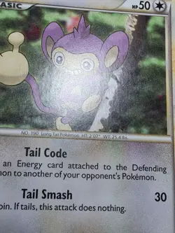 Pokemon TCG Card Aipom 43/95 HGSS Unleashed MP - Image 3