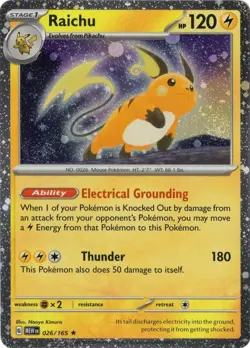 Raichu (Cosmos Holo) Holo Rare Miscellaneous Cards & Products 026/165 NM - Image 1