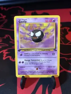 Pokemon TCG Gastly Fossil, 1st Edition Uncommon Card 33/62 - Image 1